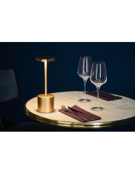 Lámpara LED oro 26 cm Swan 2 Pro.mundi