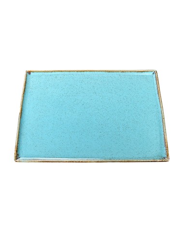 Fuente Rectangular Porcelana Turquesa 35 Cm Seasons Porland