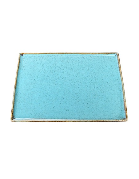 Fuente Rectangular Porcelana Turquesa 35 Cm Seasons Porland