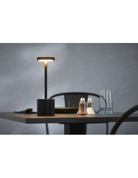 Lámpara LED negra 26 cm Swan 2 Pro.mundi