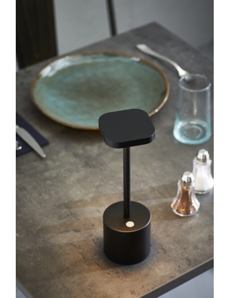 Lámpara LED negra 26 cm Swan 2 Pro.mundi