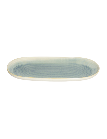 Plato de presentación ovalado marfil gres esmaltado 28 cm Pacific Pro.mundi