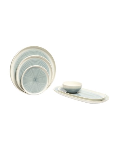 Plato de presentación oval marfil gres esmaltado 33,5 cm Pacific Pro.mundi