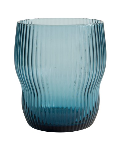 Vaso gris azul de vidrio 30 cl Soho Pro.mundi