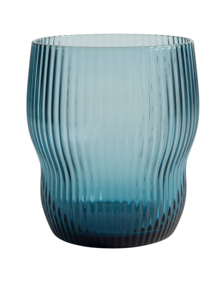 Vaso gris azul de vidrio 30 cl Soho Pro.mundi