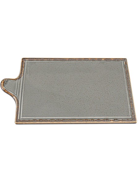 Bandeja Desayuno Rectangular Porcelana Gris oscuro 35 Cm Seasons Porland