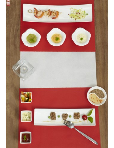 Plato de degustación oval blanco porcelana 5,2 cm Playtime Pro.mundi