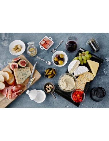 Aperitivo cuadrado blanco porcelana 7 cm Playtime Pro.mundi