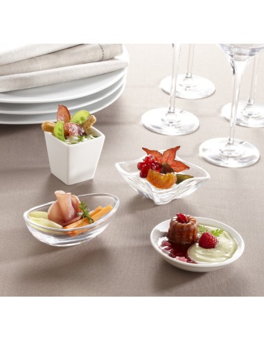 Aperitivo cuadrado blanco porcelana 7 cm Playtime Pro.mundi
