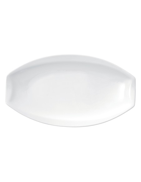 Plato llano oval blanco porcelana 31x18 cm Matcha Pro.mundi