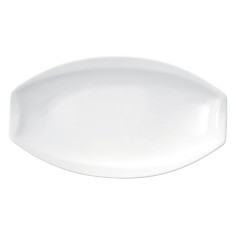 Plato llano oval blanco porcelana 37x21 cm Matcha Pro.mundi