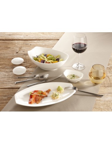 Ensaladera ovalada blanca porcelana 22 cm Matcha Pro.mundi