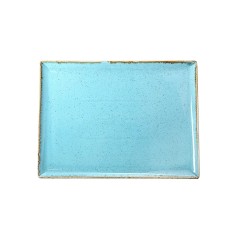 Bandeja Desayuno Rectangular Porcelana Turquesa 21x28 Cm Seasons Porland