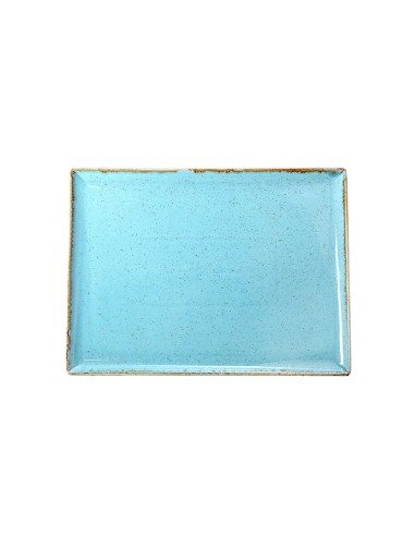 Bandeja Desayuno Rectangular Porcelana Turquesa 21x28 Cm Seasons Porland