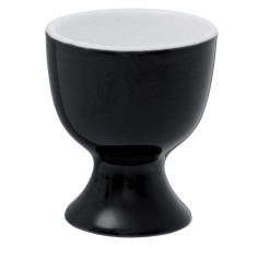 Huevera redonda negra porcelana 6 cm Ø 5 cm Emotions Pro.mundi