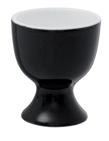 Huevera redonda negra porcelana 6 cm Ø 5 cm Emotions Pro.mundi