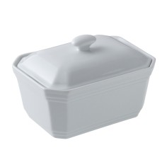 Terrina rectangular blanca porcelana 13x10 cm Bistronome Pro.mundi