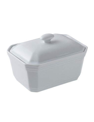 Terrina rectangular blanca porcelana 17x12 cm Bistronome Pro.mundi