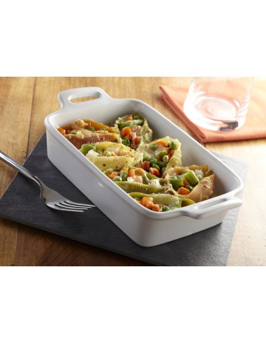 Plato rectangular porcelana blanca 20x14 cm Bistronome Pro.mundi