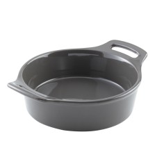 Plato redondo gris gres esmaltado Ø 18 cm Bistronome Pro.mundi