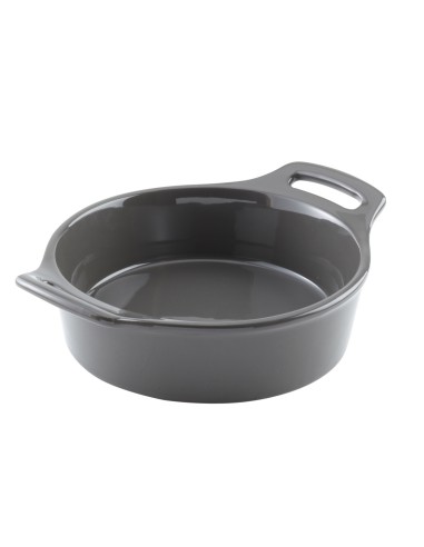 Plato redondo gris gres esmaltado Ø 18 cm Bistronome Pro.mundi