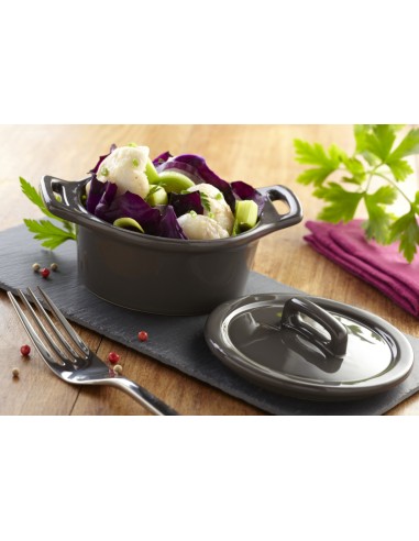 Cocotte redonda gris gres esmaltado Ø 14 cm Bistronome Pro.mundi
