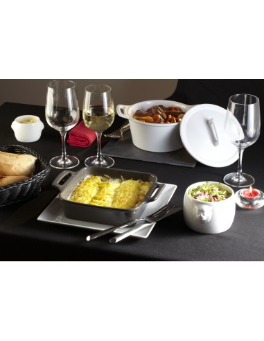 Plato para crème brûlée redondo blanco porcelana Ø 14 cm Bistronome Pro.mundi