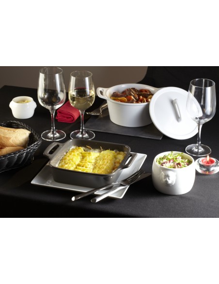 Plato para crème brûlée redondo blanco porcelana Ø 14 cm Bistronome Pro.mundi