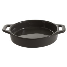 Plato para crème brûlée redondo gris gres esmaltado Ø 14 cm Bistronome Pro.mundi