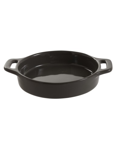 Plato para crème brûlée redondo gris gres esmaltado Ø 14 cm Bistronome Pro.mundi