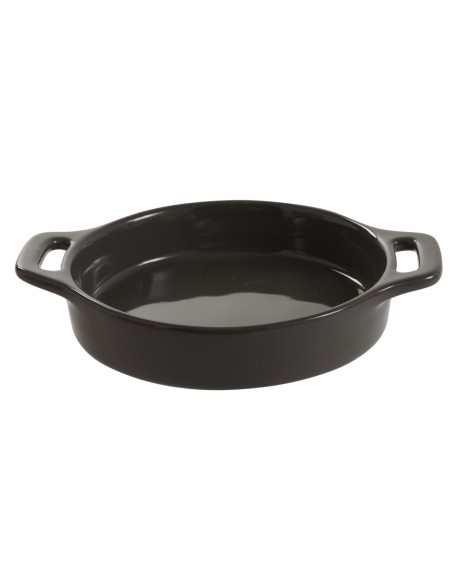 Plato para crème brûlée redondo gris gres esmaltado Ø 14 cm Bistronome Pro.mundi