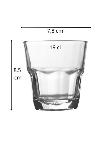 Vaso forma baja vidrio 19 cl Popsy Pro.mundi
