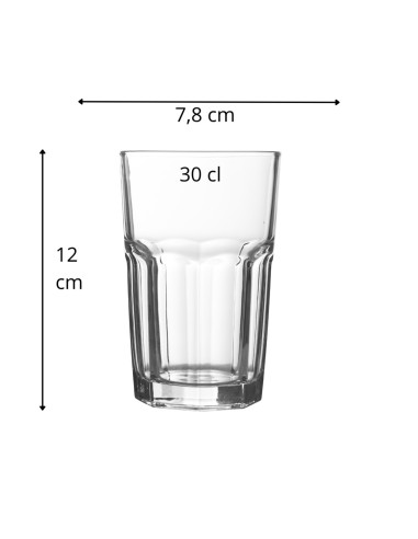 Vaso forma alta vidrio 30 cl Popsy Pro.mundi