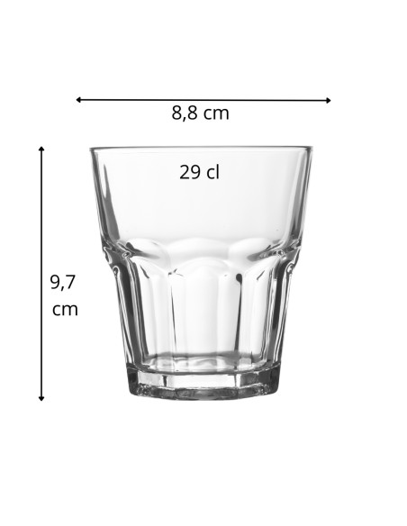 Vaso forma baja vidrio 29 cl Popsy Pro.mundi