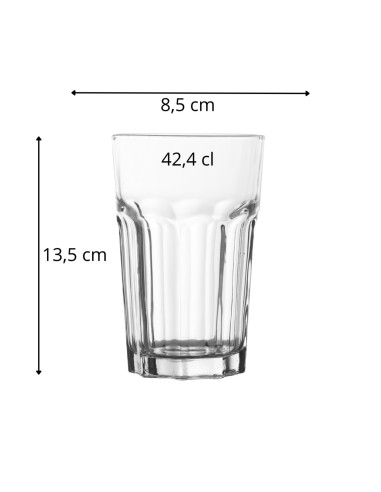 Vaso forma alta de vidrio 42,4 cl Popsy Pro.mundi