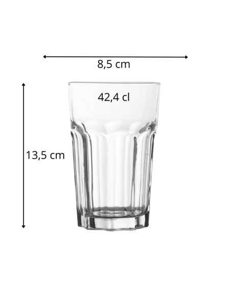 Vaso forma alta de vidrio 42,4 cl Popsy Pro.mundi