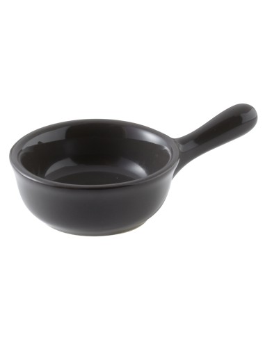 Mini cacerola redonda gris gres esmaltado Ø 6 cm Pro.mundi