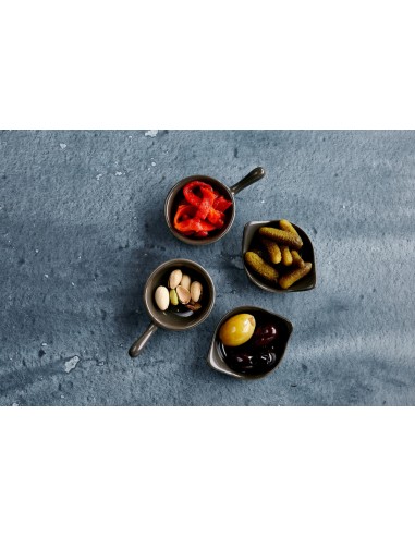 Mini cacerola redonda gris gres esmaltado Ø 6 cm Pro.mundi