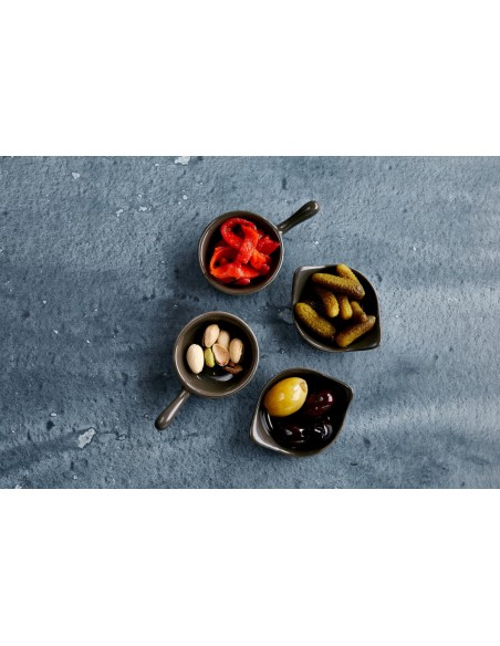 Mini cacerola redonda gris gres esmaltado Ø 6 cm Pro.mundi