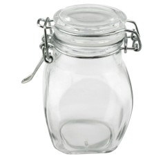 Tarro con tapa hermética cuadrado transparente vidrio 56 mm Pro.mundi