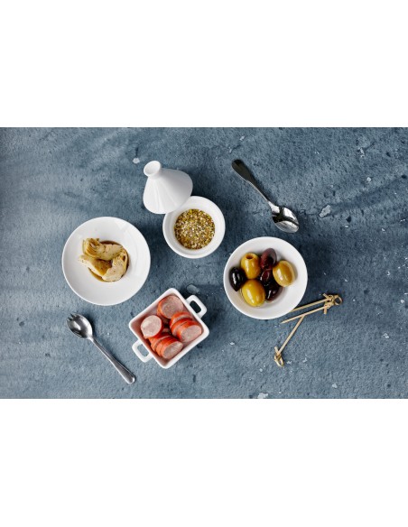 Plato de degustación redondo blanco porcelana Ø 10 cm Playtime Pro.mundi