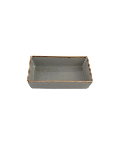 Cuenco Aperitivo Rectangular Porcelana Gris Oscuro 16 Cm Seasons Porland