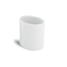 Salsera redonda blanca porcelana 6