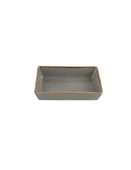 Cuenco Aperitivo Rectangular Porcelana Gris Oscuro 8x14 Cm Seasons Porland