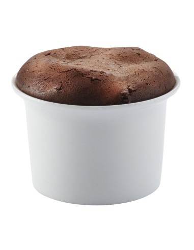 Molde para suflé redondo blanco porcelana Ø 10 cm Prismo Pro.mundi