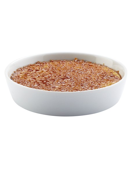 Plato para crème brûlée redondo blanco porcelana Ø 14 cm Prismo Pro.mundi
