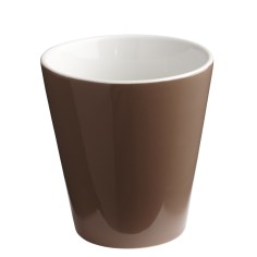 Vaso redondo marrón gres esmaltado 20 cl Ø 8