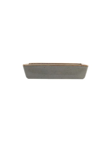 Cuenco Aperitivo Rectangular Porcelana Gris Oscuro 8x14 Cm Seasons Porland