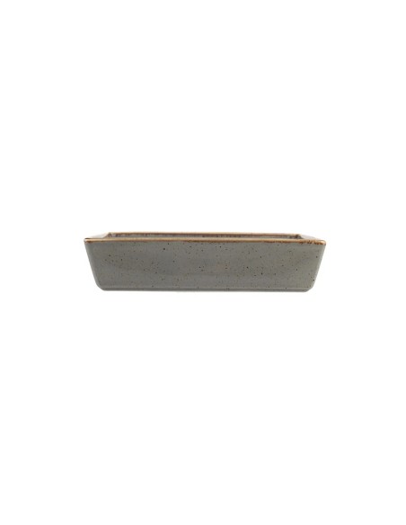 Cuenco Aperitivo Rectangular Porcelana Gris Oscuro 8x14 Cm Seasons Porland