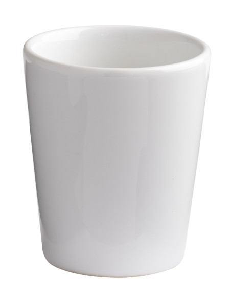 Vaso redondo blanco gres esmaltado 10 cl Ø 6 cm Prismo Pro.mundi